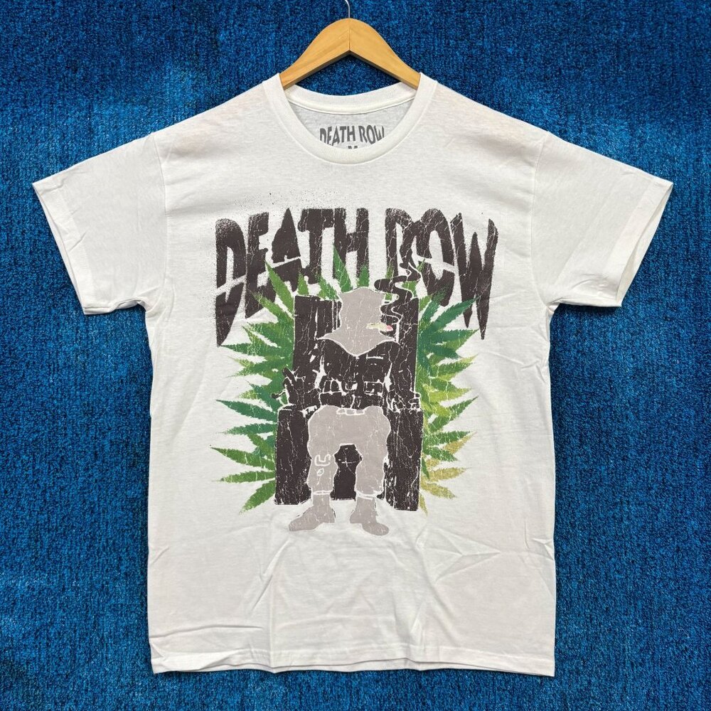 Death Row Records White Rap T-Shirt Size Medium